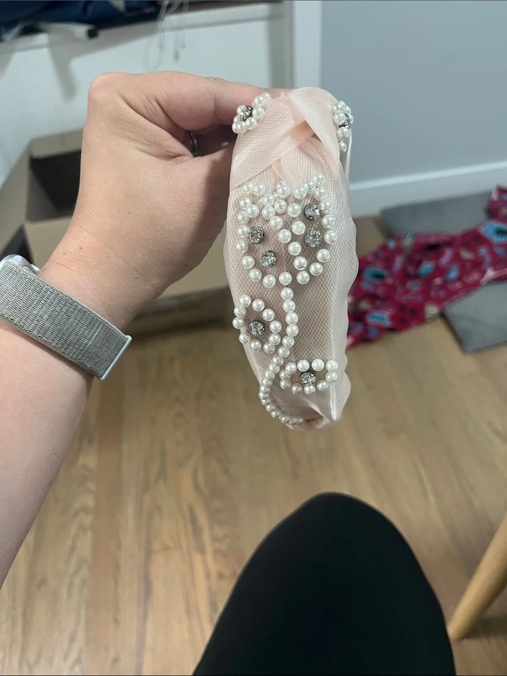 Floral pink headband